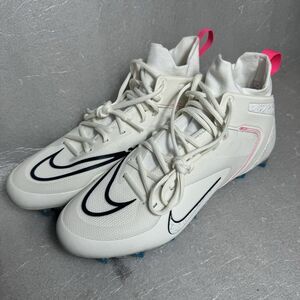 NEW Nike Men's 12 Alpha Huarache 8 Elite 'Sail Hyper Pink' CW4440-116 Lacrosse